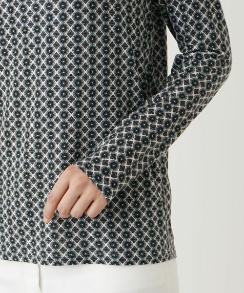 Leilian / レリアン カットソー | 幾何学柄ハイネックカットソー【ROCHAS Premiere】 | 詳細14
