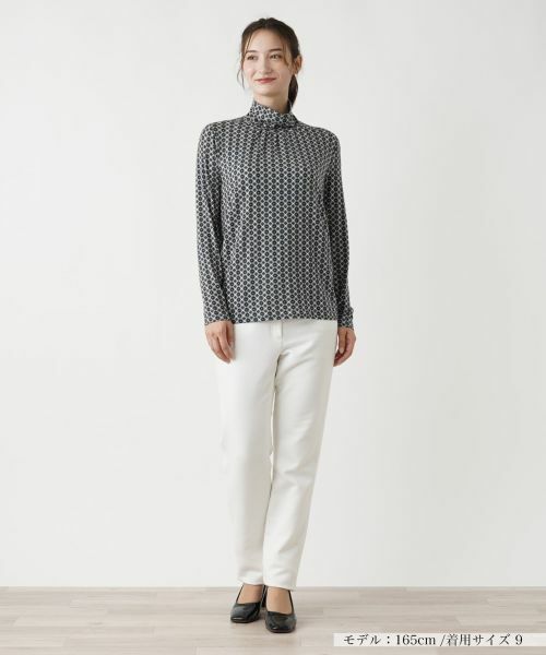Leilian / レリアン カットソー | 幾何学柄ハイネックカットソー【ROCHAS Premiere】 | 詳細5