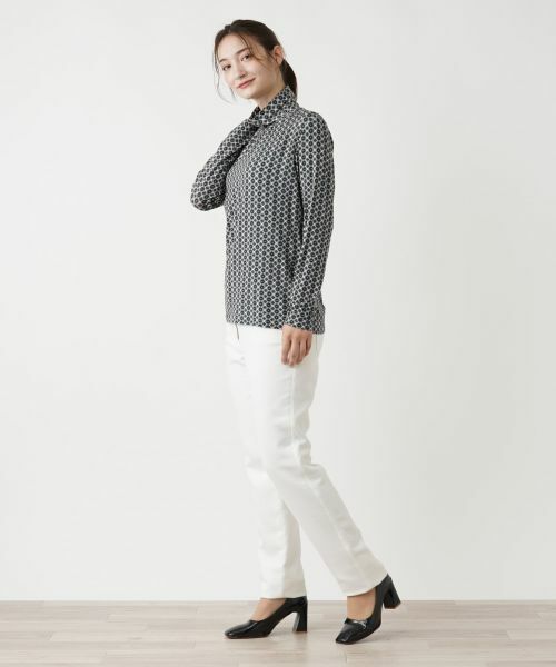Leilian / レリアン カットソー | 幾何学柄ハイネックカットソー【ROCHAS Premiere】 | 詳細7