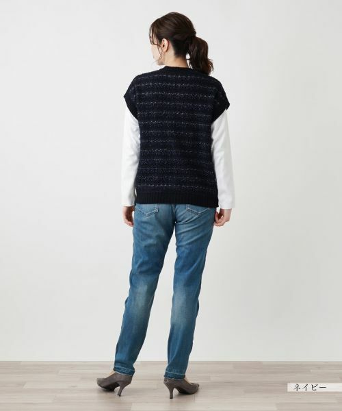 Leilian / レリアン テーラードジャケット | ニットベスト | 詳細6