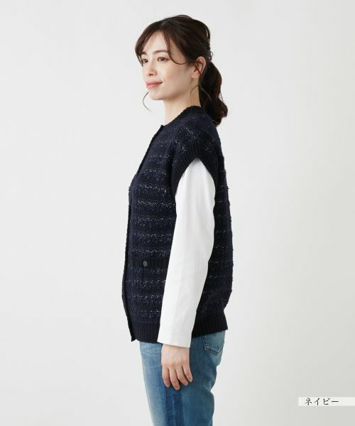 Leilian / レリアン テーラードジャケット | ニットベスト | 詳細8