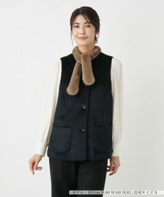 Leilian / レリアン テーラードジャケット | ノーカラーベスト