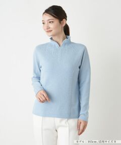 Leilian / レリアン ニット・セーター | スリットハイネックニット【Leilian WHITE LABEL】