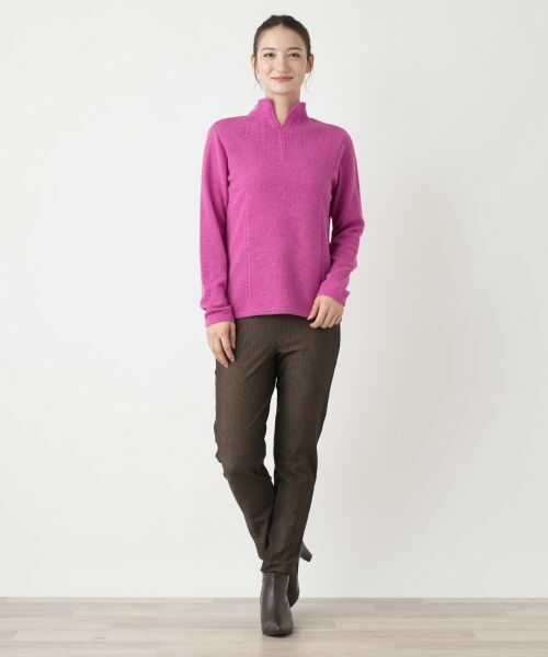 Leilian / レリアン ニット・セーター | スリットハイネックニット【Leilian WHITE LABEL】 | 詳細1