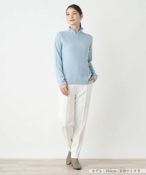 Leilian / レリアン ニット・セーター | スリットハイネックニット【Leilian WHITE LABEL】 | 詳細4