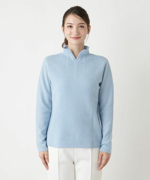 Leilian / レリアン ニット・セーター | スリットハイネックニット【Leilian WHITE LABEL】 | 詳細7