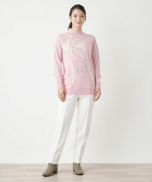 Leilian / レリアン ニット・セーター | リボンディテールニット【Leilian WHITE LABEL】 | 詳細1