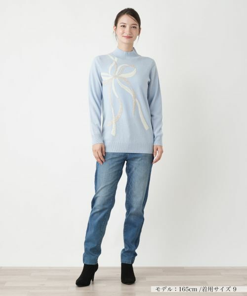 Leilian / レリアン ニット・セーター | リボンディテールニット【Leilian WHITE LABEL】 | 詳細5