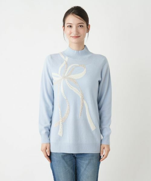Leilian / レリアン ニット・セーター | リボンディテールニット【Leilian WHITE LABEL】 | 詳細8