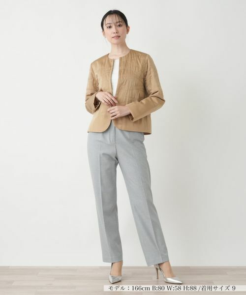 Leilian / レリアン テーラードジャケット | ノーカラージャケット【Leilian WHITE LABEL】 | 詳細1