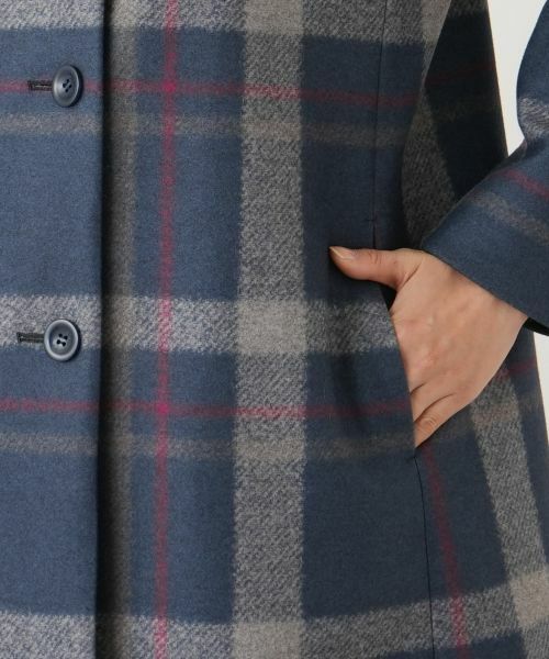 Leilian / レリアン その他アウター | チェックスタンドカラーコート【Leilian WHITE LABEL】 | 詳細10