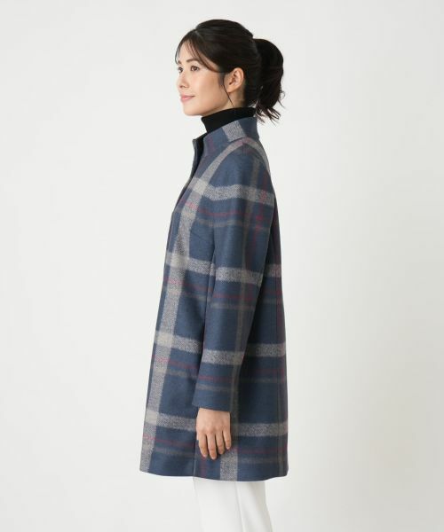 Leilian / レリアン その他アウター | チェックスタンドカラーコート【Leilian WHITE LABEL】 | 詳細5