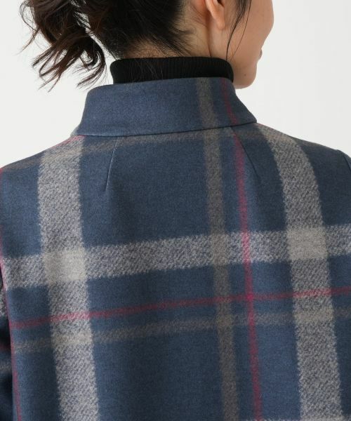 Leilian / レリアン その他アウター | チェックスタンドカラーコート【Leilian WHITE LABEL】 | 詳細8