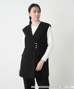 Leilian / レリアン テーラードジャケット | Vネックベスト【Leilian WHITE LABEL】