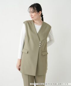 Leilian / レリアン テーラードジャケット | Vネックベスト【Leilian WHITE LABEL】