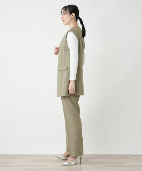 Leilian / レリアン テーラードジャケット | Vネックベスト【Leilian WHITE LABEL】 | 詳細10