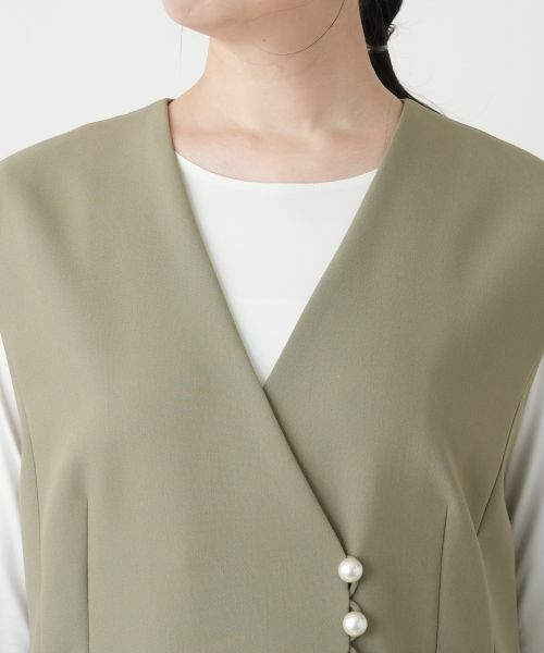 Leilian / レリアン テーラードジャケット | Vネックベスト【Leilian WHITE LABEL】 | 詳細15