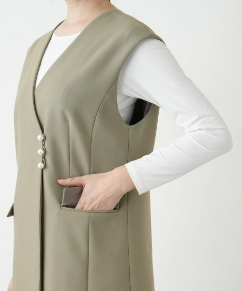 Leilian / レリアン テーラードジャケット | Vネックベスト【Leilian WHITE LABEL】 | 詳細17