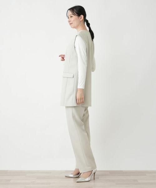 Leilian / レリアン テーラードジャケット | Vネックベスト【Leilian WHITE LABEL】 | 詳細2