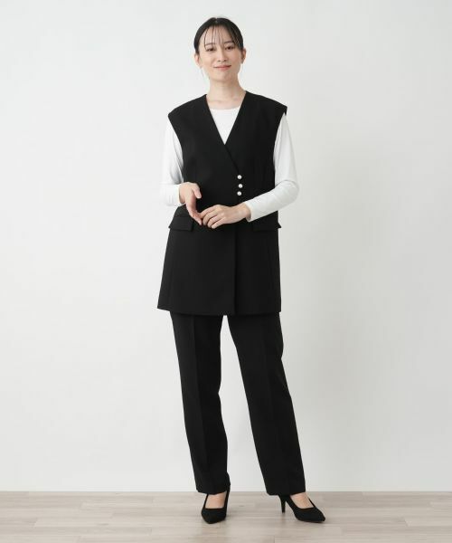 Leilian / レリアン テーラードジャケット | Vネックベスト【Leilian WHITE LABEL】 | 詳細5