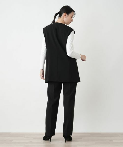 Leilian / レリアン テーラードジャケット | Vネックベスト【Leilian WHITE LABEL】 | 詳細7