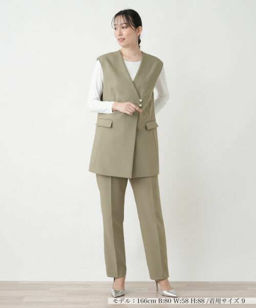 Leilian / レリアン テーラードジャケット | Vネックベスト【Leilian WHITE LABEL】 | 詳細9