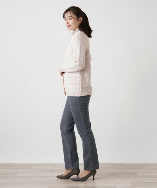 Leilian / レリアン カーディガン・ボレロ | 編地切替Vネックカーディガン | 詳細6