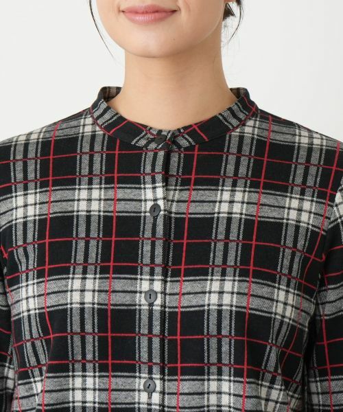 Leilian / レリアン シャツ・ブラウス | チェックバンドカラーブラウス【Leilian WHITE LABEL】 | 詳細7