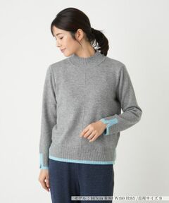 Leilian / レリアン ニット・セーター | バイカラーハイネックニット【Leilian WHITE LABEL】