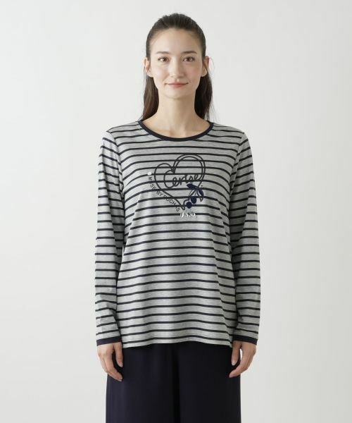 Leilian / レリアン カットソー | ハート×ボーダークルーネックカットソー【MUSE BY ROCHAS Premiere】 | 詳細4