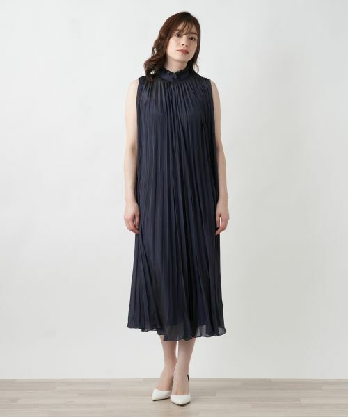 Leilian / レリアン ドレス | 【店舗人気】プリーツノースリーブワンピース | 詳細1