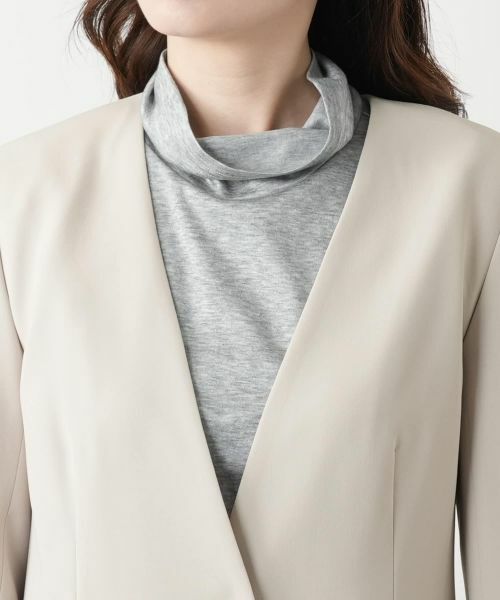 Leilian / レリアン テーラードジャケット | ノーカラーVネックジャケット | 詳細10