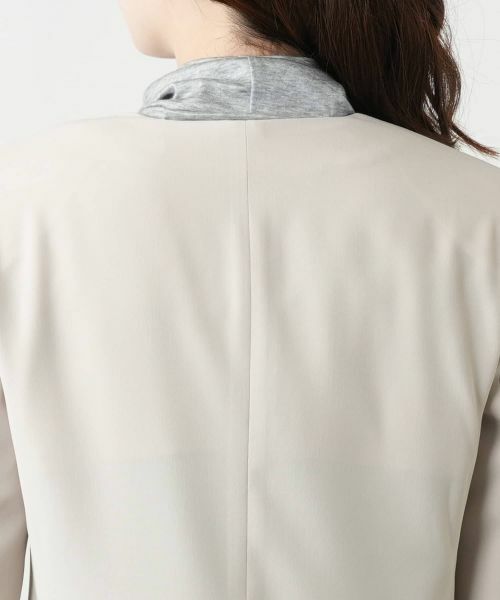 Leilian / レリアン テーラードジャケット | ノーカラーVネックジャケット | 詳細11