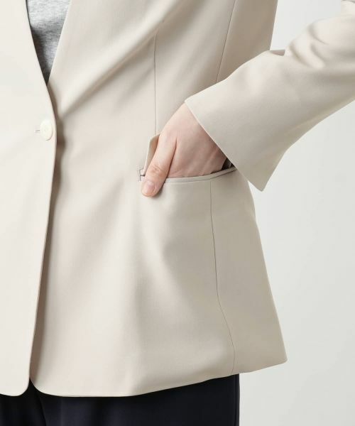 Leilian / レリアン テーラードジャケット | ノーカラーVネックジャケット | 詳細14