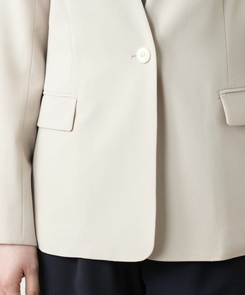 Leilian / レリアン テーラードジャケット | ノーカラーVネックジャケット | 詳細15