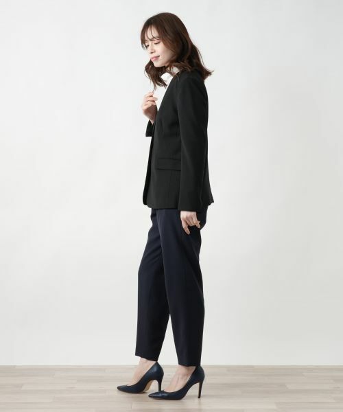 Leilian / レリアン テーラードジャケット | ノーカラーVネックジャケット | 詳細2