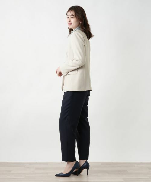 Leilian / レリアン テーラードジャケット | ノーカラーVネックジャケット | 詳細5