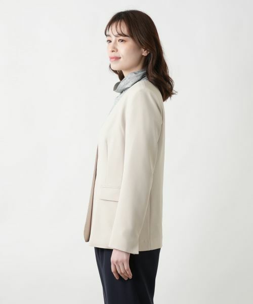 Leilian / レリアン テーラードジャケット | ノーカラーVネックジャケット | 詳細8