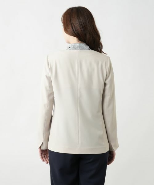 Leilian / レリアン テーラードジャケット | ノーカラーVネックジャケット | 詳細9