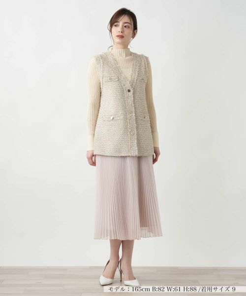 Leilian / レリアン テーラードジャケット | 【店舗人気】Vネックベスト | 詳細1