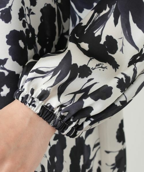 Leilian / レリアン シャツ・ブラウス | 【店舗人気】フラワー柄バンドカラーブラウス【BINDA】 | 詳細12