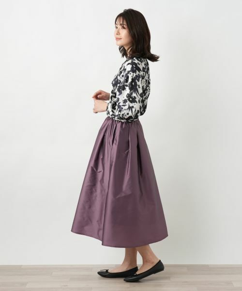 Leilian / レリアン シャツ・ブラウス | 【店舗人気】フラワー柄バンドカラーブラウス【BINDA】 | 詳細2