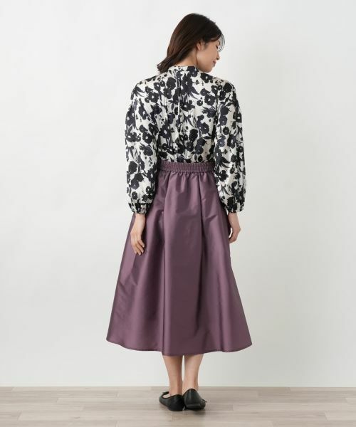 Leilian / レリアン シャツ・ブラウス | 【店舗人気】フラワー柄バンドカラーブラウス【BINDA】 | 詳細3