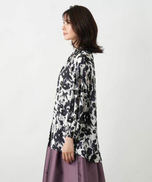 Leilian / レリアン シャツ・ブラウス | 【店舗人気】フラワー柄バンドカラーブラウス【BINDA】 | 詳細5