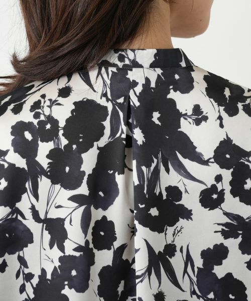 Leilian / レリアン シャツ・ブラウス | 【店舗人気】フラワー柄バンドカラーブラウス【BINDA】 | 詳細8