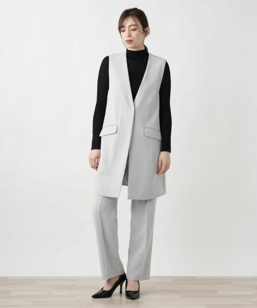 Leilian / レリアン テーラードジャケット | 【店舗人気】Vネックロングベスト | 詳細1