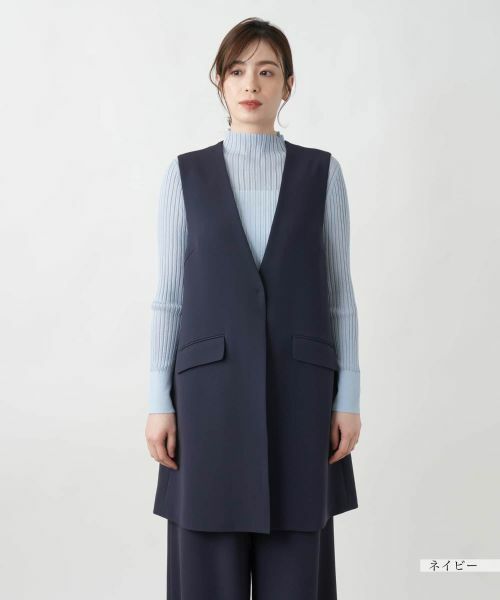 Leilian / レリアン テーラードジャケット | 【店舗人気】Vネックロングベスト | 詳細12