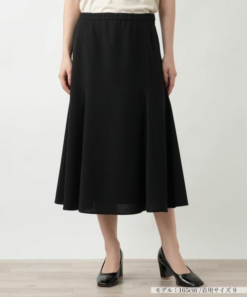 Leilian / レリアン ミニ・ひざ丈スカート | 【店舗人気】フレアスカ−ト(ブラック)