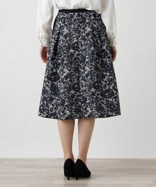 Leilian / レリアン ミニ・ひざ丈スカート | 膨れジャカードタックスカート | 詳細6