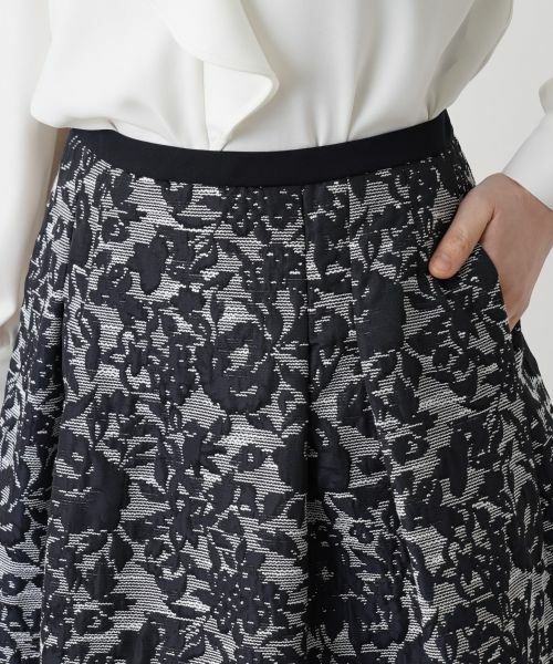 Leilian / レリアン ミニ・ひざ丈スカート | 膨れジャカードタックスカート | 詳細7